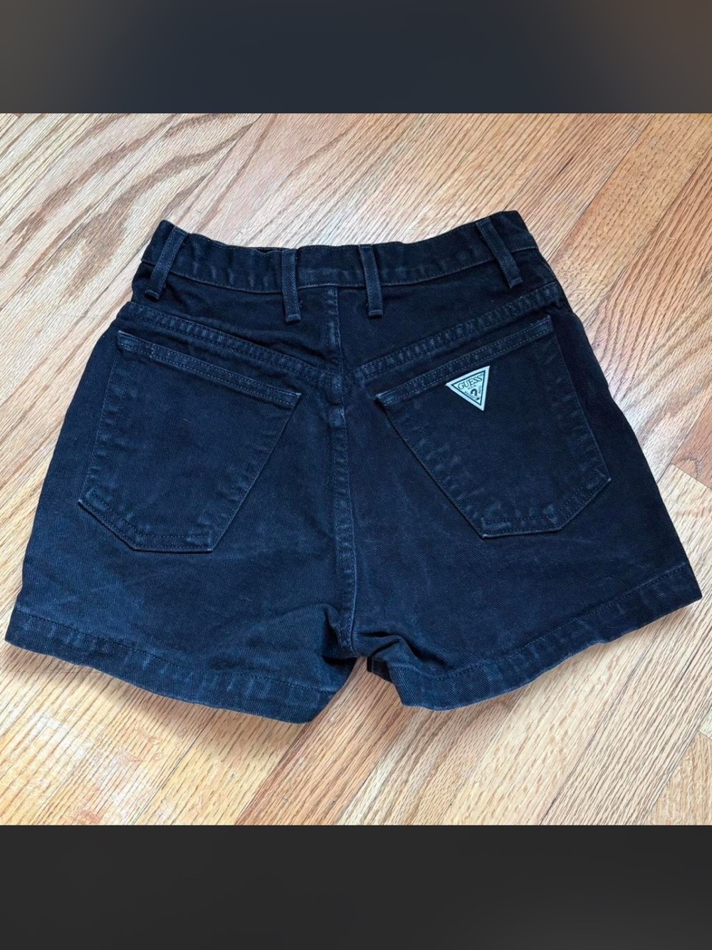 Vintage Guess Black Denim Shorts